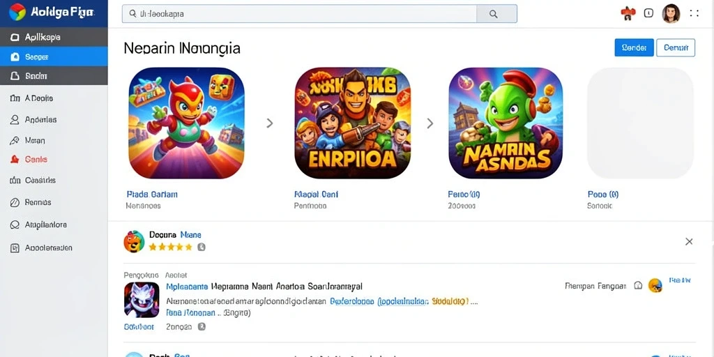 Tampilan awal game dengan menu pilihan yang menarik.