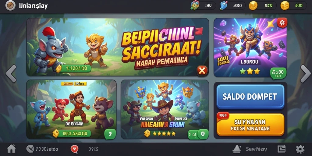 Tampilan permainan slot yang memukau.